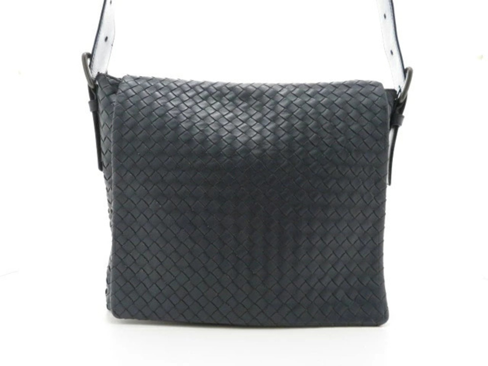 BOTTEGA VENETA Shoulder Bag Intrecciato Navy Blue